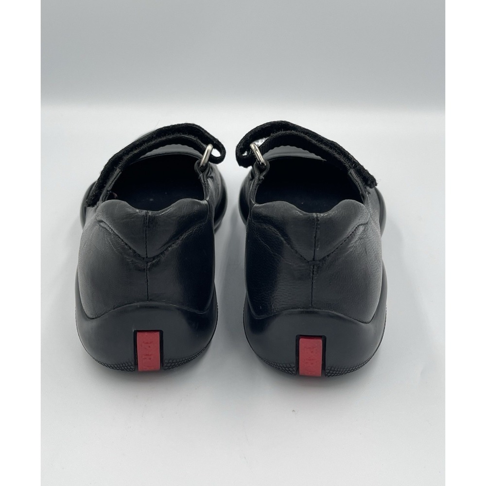 Prada Women's Black Leather Sport Vintage Mary Jane Walking Shoes - 35.5 - Picture 8 of 15